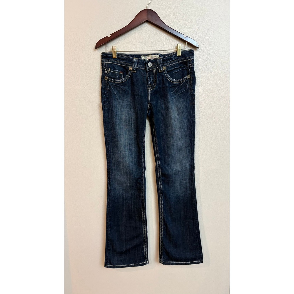 MEK Denim‎ Henderson Bootcut Jeans 28 Dark Wash Distressed Y2K W1HENDB2 DKBLU